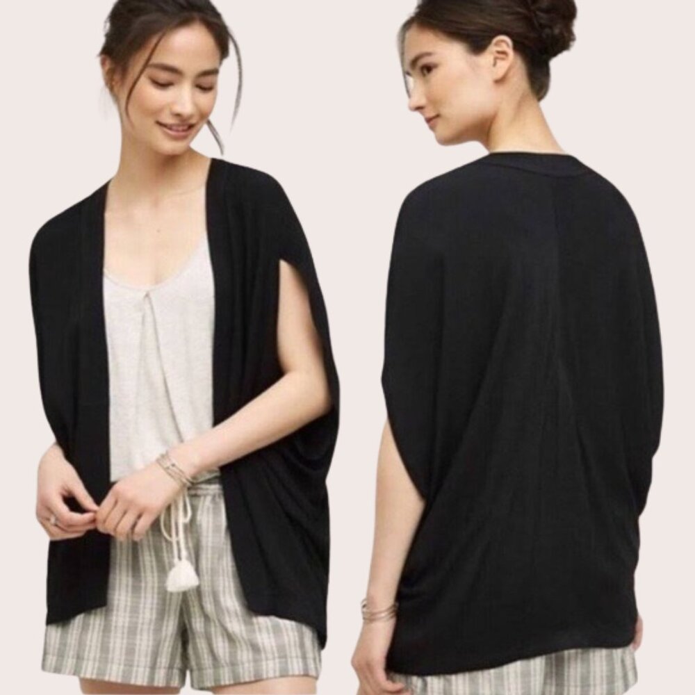 Anthropologie Elevenses Kimono Cardigan - Black - Size M/L